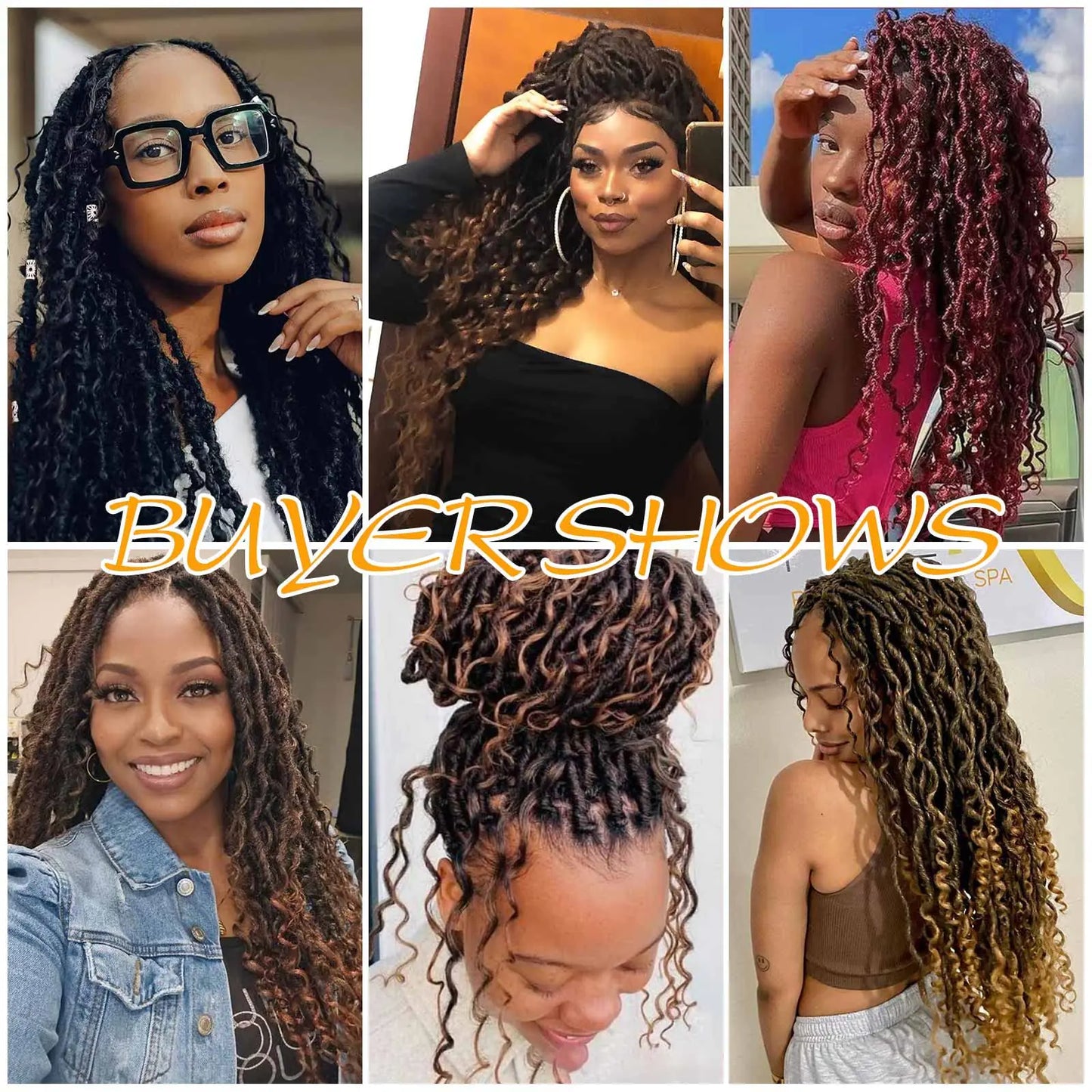 24 Inch 8 Packs Goddess Locs Crochet Hair Natural Looking, Bohemian River Goddess Crochet Braiding Hair Trendy & Edgy Faux Locs Crochet Hair Fashion for Women Kids (#350) 24 Inch (Pack of 8) #350